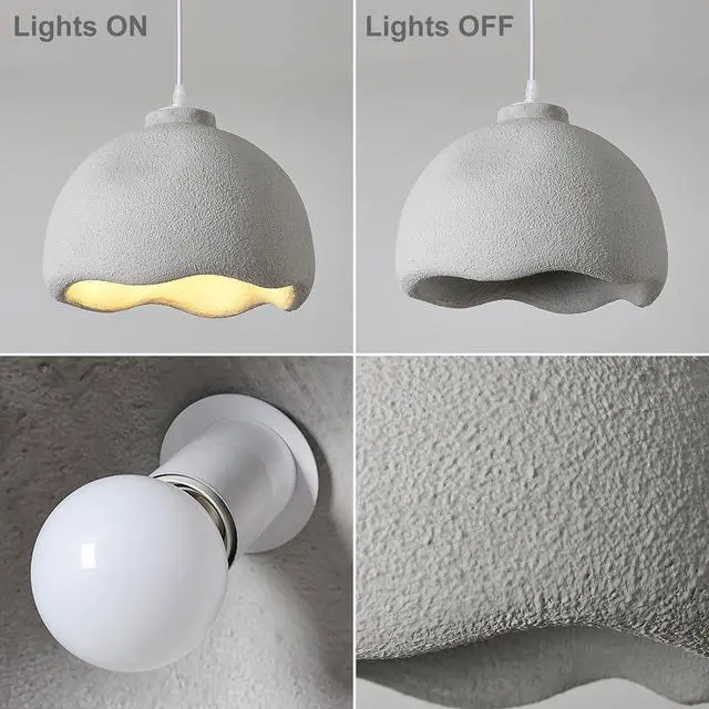 Alt view image 6 of 7 - Modern Wabi-Sabi Pendant Light Fixture Industrial Bird Nest Shape Hanging Light 13.7inch Adjustable Ceiling Pendant lamp with E26 Base for Living Room Bedroom Kitchen