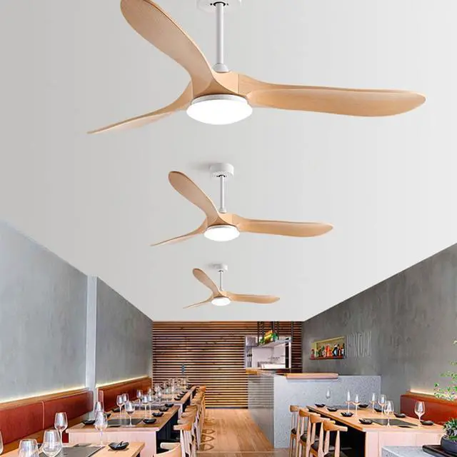 Alt view image 2 of 5 - Antique Indoor Ceiling Fan with Lights with Remote Dimmable Living Room Ceiling Fan LED Mute 3-Blade Bedroom Ceiling Fan Simple Farmhouse Ceiling Fan with Light