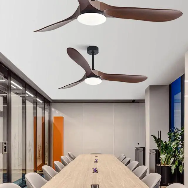 Alt view image 3 of 7 - Antique Indoor Ceiling Fan with Lights with Remote Dimmable Living Room Ceiling Fan LED Mute 3-Blade Bedroom Ceiling Fan Simple Farmhouse Ceiling Fan with Light