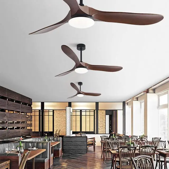 Alt view image 4 of 7 - Antique Indoor Ceiling Fan with Lights with Remote Dimmable Living Room Ceiling Fan LED Mute 3-Blade Bedroom Ceiling Fan Simple Farmhouse Ceiling Fan with Light