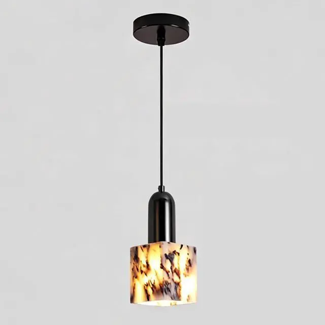 Main image of Modern Marble Pendant Lights, Black Kitchen Island Pendant Lamp, Natural Stone LED Hanging Light, for Bedroom Bathroom Dining Room Living Room Hallway