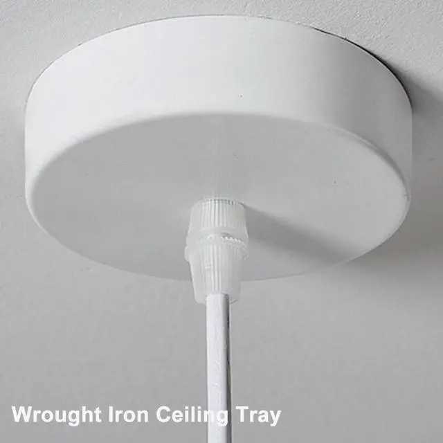Alt view image 5 of 6 - Modern Pendant Light Fixture Simple Wabi-Sabi Style Hanging Light Indoor Adjustable Ceiling Hanging Pendant lamp for Dining Room Hallway Bedroom Foyer Living Room Kitchen