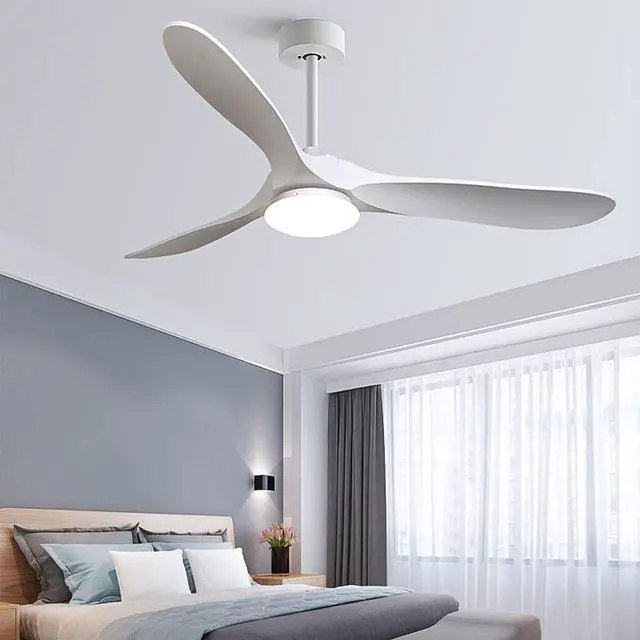Alt view image 2 of 5 - Imitation Wood 42 Inch Ceiling Fan with Lights Ceiling Fans with Lights and Remote 6 Speed Modern 3-Blade Fan Light LED Acrylic Bedroom Ceiling Fan Outdoor Ceiling Fans for Patios