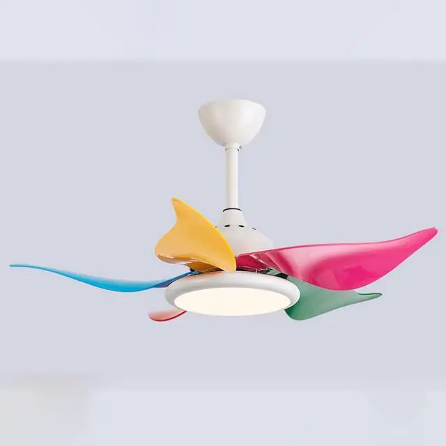Main image of European Style Ceiling Fan with Lights Colored Fan Blades Modern Ceiling Fan Light 3 Color Dimming Ceiling Fan with Remote 36 Inch Smart Ceiling Fan with Light for Bedroom, Living Room