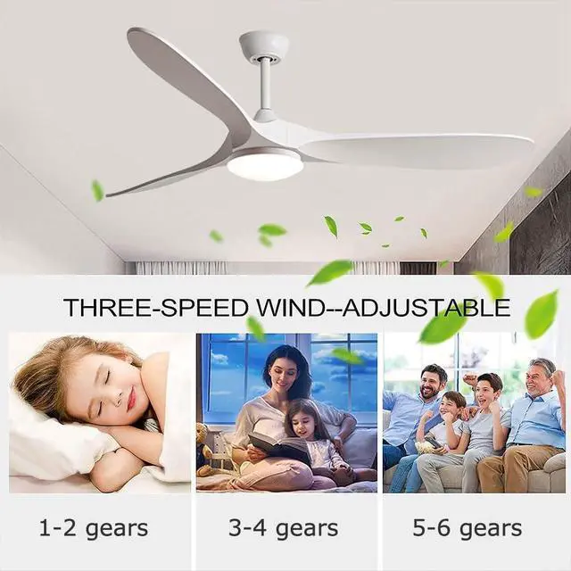 Alt view image 4 of 7 - 42 inch Modern Indoor Ceiling Fan with Light and Remote, 3CCT, Reversible, Timer, Mute for Bedroom, Living Room, Kids Room, Small Space