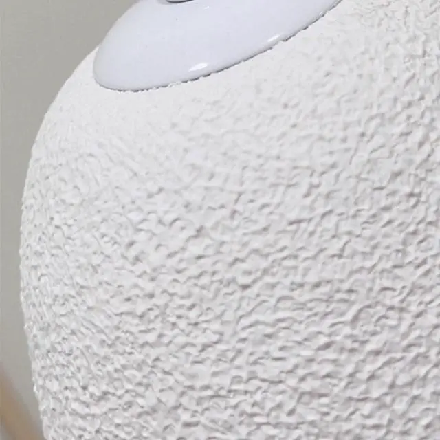 Alt view image 6 of 7 - Japanese Bird Nest Shape Pendant Light Modern polystyrene Adjustable Pendant lamp E26 Vintage Semi Flush Mount Ceiling Hanging lamp Concrete Finish for Kitchen Island Bedroom Dining Lighting