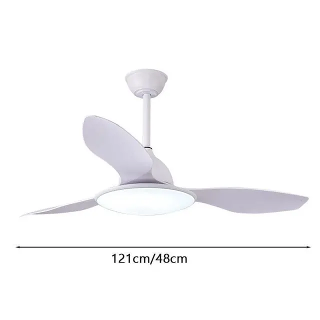 Alt view image 5 of 5 - LED Modern Ceiling Fan with Lights 48 Inch Ceiling Fans with Lights and Remote Dimmable Simple Smart Ceiling Fan Iron Art Low Profile Ceiling Fan Light for Bedroom, Living Room