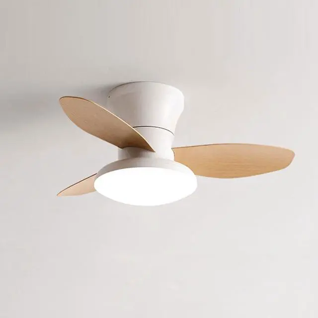 Main image of Small Modern Ceiling Fans with Lights 23.5 inch Flush Mount Ceiling Fan with Light and Remote 6 Speed 3 Color Reversible Smart Ceiling Fans for Bedroom, Living Room, Kids Room