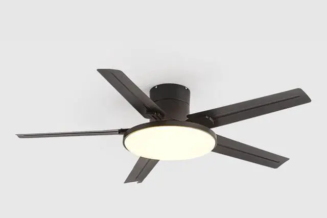 Main image of 52 Inch Ceiling Fan with Lights and Remote 3 Color Dimmable Bedroom Ceiling Fan Modern Stainless Steel Simple Fan Light LED Low Profile Ceiling Fan with Light Mute Living Room Ceiling Fan