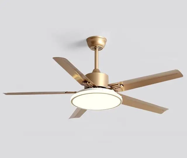 Main image of 42 Inch Ceiling Fan with Lights and Remote Modern Stainless Steel Bedroom Ceiling Fan Simple 6 Speed 3 Color Dimmable Fan Light Outdoor Ceiling Fans for Patios with Light
