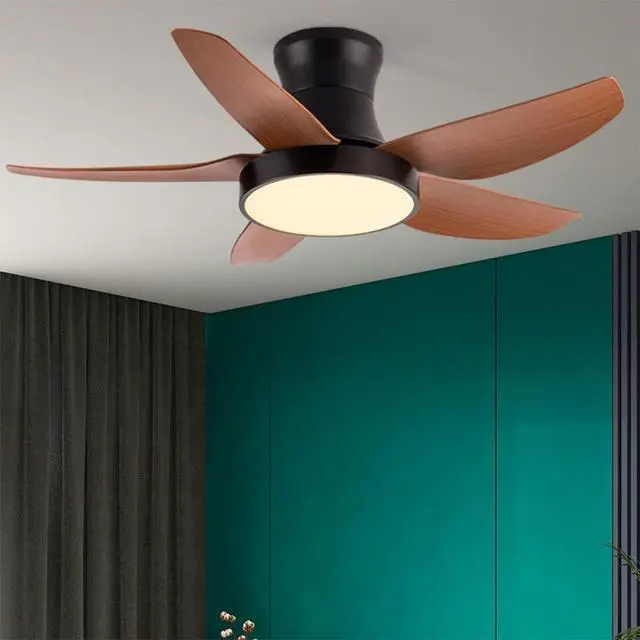 Alt view image 2 of 7 - Modern Simple Ceiling Fan with Lights 5-Blade LED Dimmable Remote Ceiling Fan 46 Inch Kitchen Ceiling Fan with Lights Farmhouse Ceiling-Mounted Smart Ceiling Fan