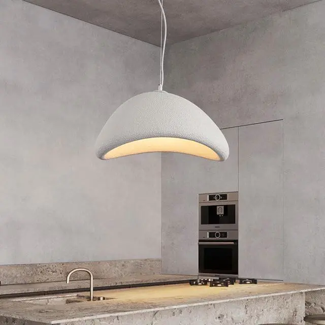 Alt view image 2 of 7 - 1 Light Modern Pendant Lights Simple Japanese Style Bird's Nest Pendant Light Fixture with 59 inch Adjustable Hanging Wire E26 Indoor Ceiling Pendant lamp for Living Room Bedroom Kitchen