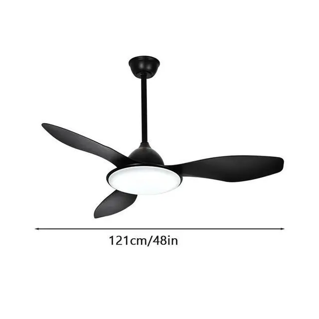 Alt view image 7 of 7 - LED Modern Ceiling Fan with Lights 48 Inch Ceiling Fans with Lights and Remote Dimmable Simple Smart Ceiling Fan Iron Art Low Profile Ceiling Fan Light for Bedroom, Living Room