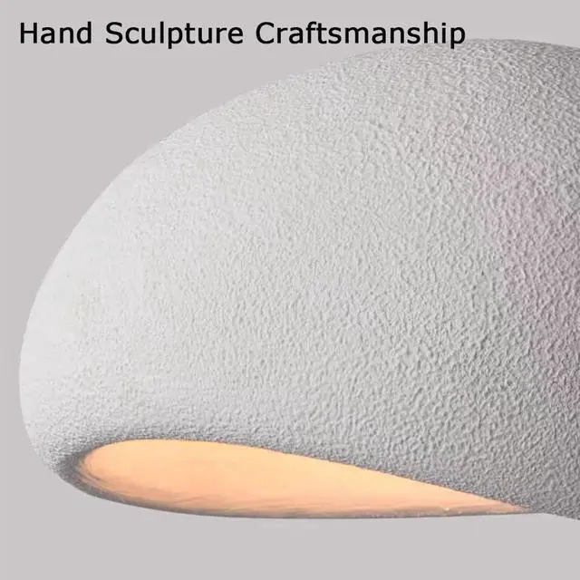 Alt view image 5 of 7 - Modern Bird's Nest Pendant Light Fixture 1 Light Indoor Hanging Light Adjustable Farmhouse Ceiling Hanging Pendant lamp for Kitchen Island Bedroom Dining LightingWhite
