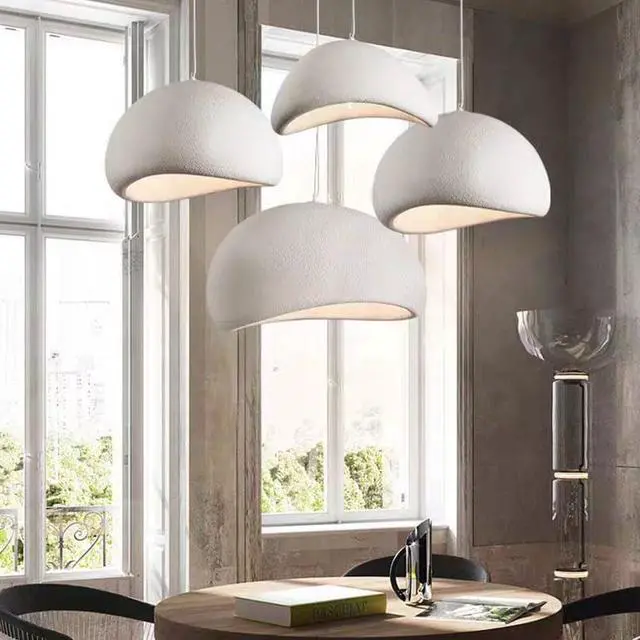 Alt view image 4 of 7 - Modern Bird's Nest Pendant Light Fixture 1 Light Indoor Hanging Light Adjustable Farmhouse Ceiling Hanging Pendant lamp for Kitchen Island Bedroom Dining LightingWhite