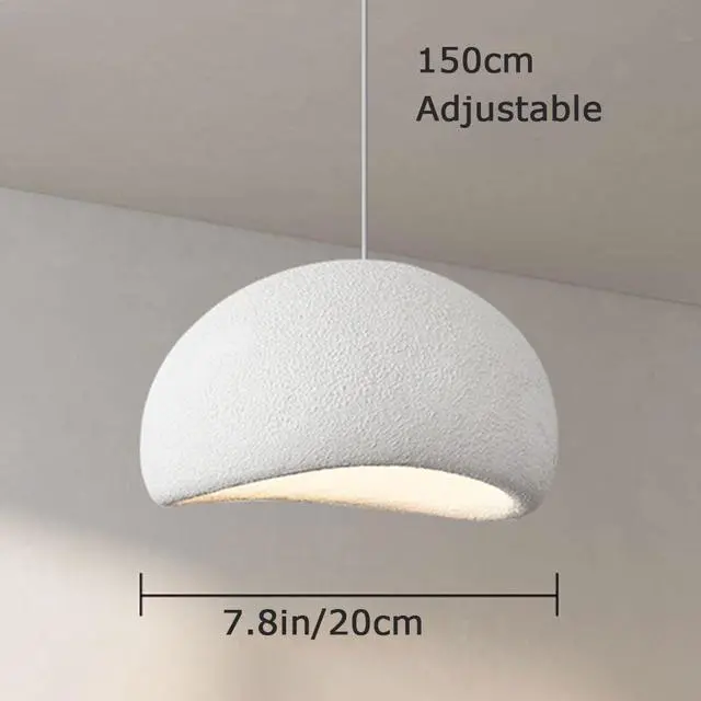 Alt view image 7 of 7 - Modern Bird's Nest Pendant Light Fixture 1 light Indoor Hanging Light Adjustable Farmhouse Ceiling Hanging Pendant lamp for Kitchen Island Bedroom Dining LightingWhite