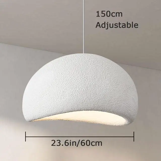 Alt view image 6 of 7 - Modern Bird's Nest Pendant Light Fixture 1 Light Indoor Hanging Light Adjustable Farmhouse Ceiling Hanging Pendant lamp for Kitchen Island Bedroom Dining LightingWhite