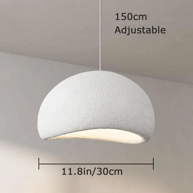 Alt view image 6 of 7 - Modern Bird's Nest Pendant Light Fixture 1 Light Indoor Hanging Light Adjustable Farmhouse Ceiling Hanging Pendant lamp for Kitchen Island Bedroom Dining LightingWhite