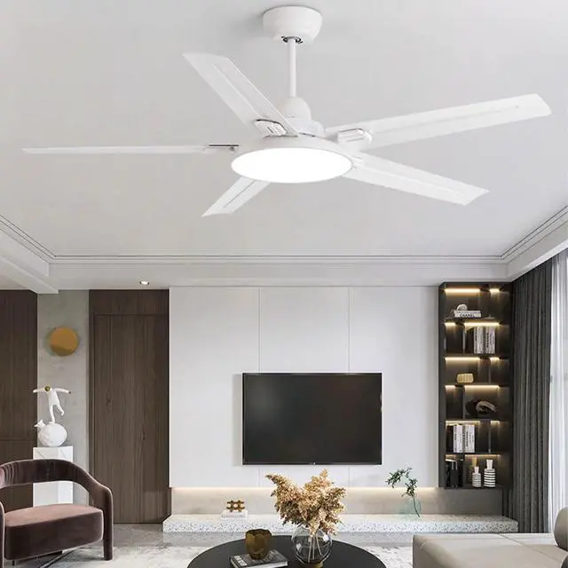 Alt view image 2 of 6 - Smart Frequency Conversion Ceiling Fan Light Simple Flush Mount Ceiling Fan with Lights Modern 42 Inch Ceiling Fan with Light and Remote Mute Ceiling Fans with Lights for Bedroom