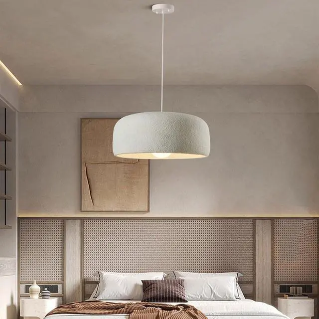 Alt view image 4 of 7 - Industrial Kitchen Island Pendant Light Fixture Japanese Wabi-Sabi Resin Pendant Light Modern E26 Ceiling Hanging Pendant lamp for Dining Room Hallway Bedroom Foyer Living Room Kitchen