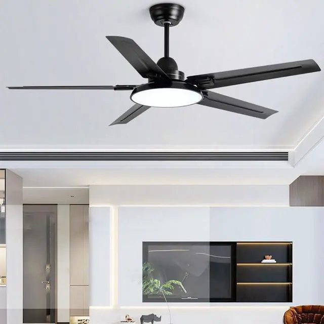Alt view image 2 of 7 - Smart Frequency Conversion Ceiling Fan Light Simple Flush Mount Ceiling Fan with Lights Modern 42 Inch Ceiling Fan with Light and Remote Mute Ceiling Fans with Lights for Bedroom