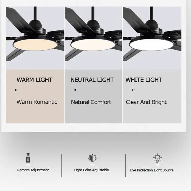 Alt view image 3 of 7 - Smart Frequency Conversion Ceiling Fan Light Simple Flush Mount Ceiling Fan with Lights Modern 42 Inch Ceiling Fan with Light and Remote Mute Ceiling Fans with Lights for Bedroom