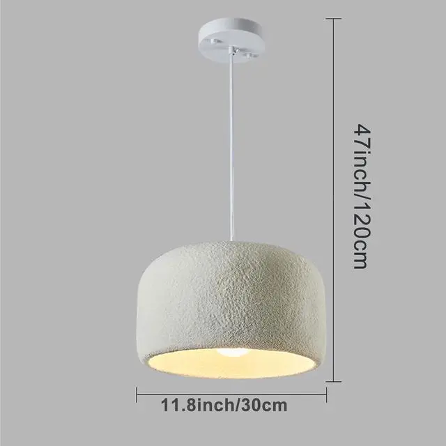 Alt view image 7 of 7 - Industrial Kitchen Island Pendant Light Fixture Japanese Wabi-Sabi Resin Pendant Light Modern E26 Ceiling Hanging Pendant lamp for Dining Room Hallway Bedroom Foyer Living Room Kitchen