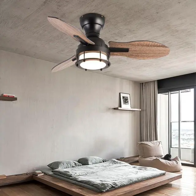 Alt view image 2 of 7 - 36 inch Ceiling Fan with Lights Low Profile Ceiling Fan with Light and Remote, Reversible, 3CCT, Dimmable, Noiseless, Flush Mount Ceiling Fan for Bedroom, Indoor/Outdoor Use