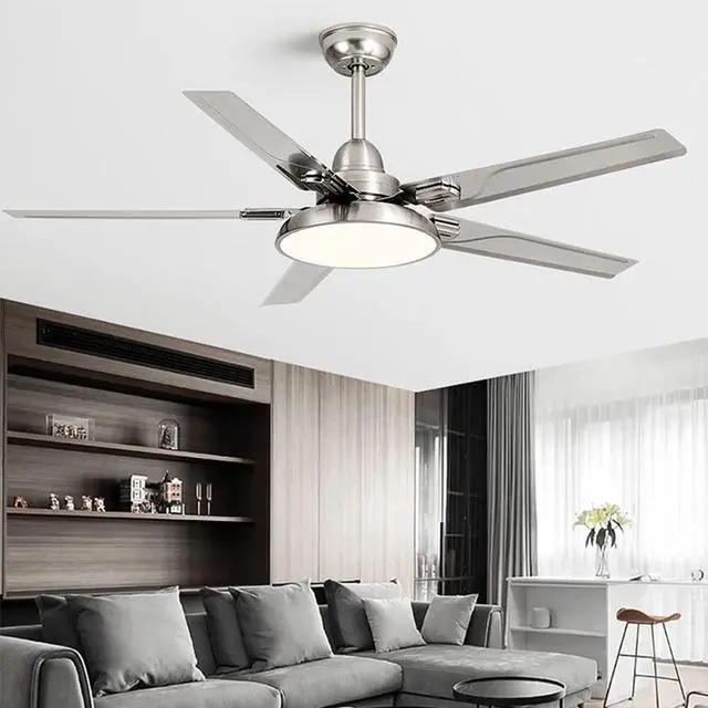 Alt view image 4 of 7 - Low Profile Smart Ceiling Fan Modern Flush Mount Bedroom Ceiling Fan 48 Inch Ceiling Fans with Lights and Remote 6 Speed 3 Color LED Living Room Ceiling Fan Outdoor Ceiling Fans for Patios
