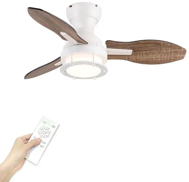 Main image of 36 inch Ceiling Fan with Lights Low Profile Ceiling Fan with Light and Remote, Reversible, 3CCT, Dimmable, Noiseless, Flush Mount Ceiling Fan for Bedroom, Indoor/Outdoor Use
