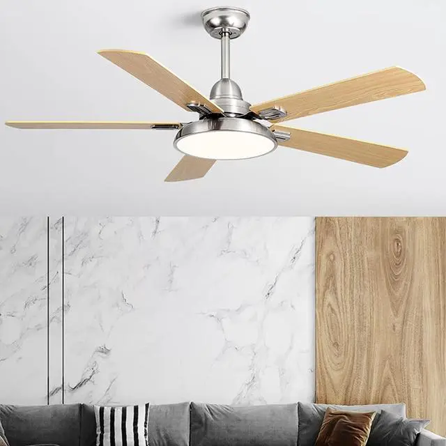 Alt view image 2 of 5 - Low Profile Smart Ceiling Fan Modern Flush Mount Bedroom Ceiling Fan 48 Inch Ceiling Fans with Lights and Remote 6 Speed 3 Color LED Living Room Ceiling Fan Outdoor Ceiling Fans for Patios