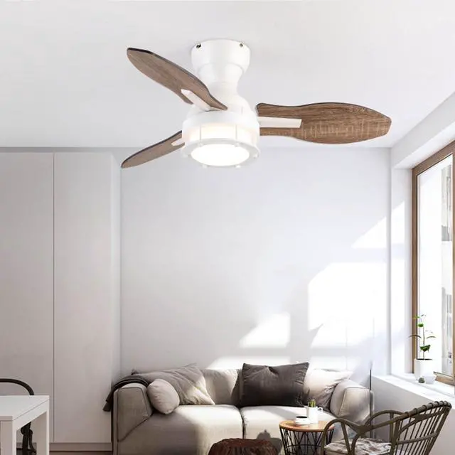 Alt view image 2 of 7 - 36 inch Ceiling Fan with Lights Low Profile Ceiling Fan with Light and Remote, Reversible, 3CCT, Dimmable, Noiseless, Flush Mount Ceiling Fan for Bedroom, Indoor/Outdoor Use