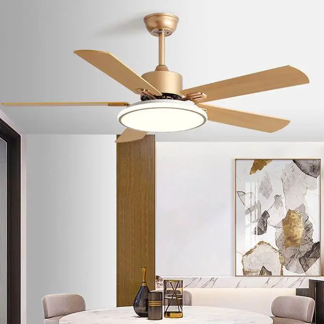Alt view image 2 of 7 - Modern Simple Ceiling Fan with Lights 42 Inch Ceiling Fan with Lights and Remote LED 3 Color Dimmable Ceiling Fan Light Bedroom Living Room Mute Ceiling Fan with Lights
