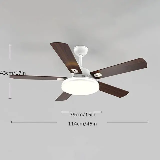 Alt view image 5 of 5 - with Remote Mute Bedroom Ceiling Fan Modern Simple Ceiling Fan with Lights 6 Speed 3 Color Flush Mount Indoor Ceiling Fans Wood Ceiling Fans with Lights and Remote