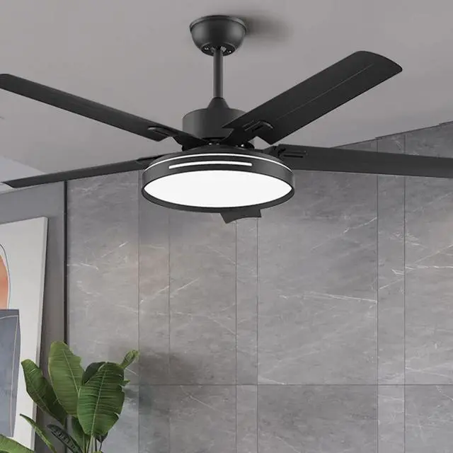 Alt view image 6 of 7 - Outdoor Ceiling Fan with Lights 45 Inch Ceiling Fans with Lights and Remote Can Be Timed 6 Speed 3 Color Smart Ceiling Fan Modern Simple Fan Light for Bedroom Living Room Kids Room