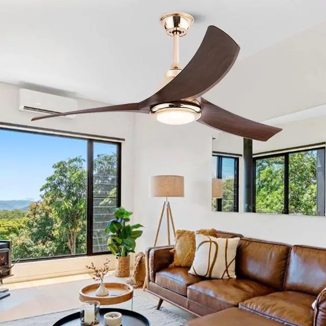 Alt view image 3 of 7 - 52 Modern Ceiling Fans with Lights Indoor/Outdoor Ceiling Fans with Lights and Remote 3CCT, 6 Speed Reversible DC Motor, Reversible Blades, for Patio Bedroom Outdoor/Indoor