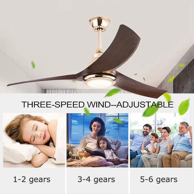 Alt view image 6 of 7 - 52 Modern Ceiling Fans with Lights Indoor/Outdoor Ceiling Fans with Lights and Remote 3CCT, 6 Speed Reversible DC Motor, Reversible Blades, for Patio Bedroom Outdoor/Indoor