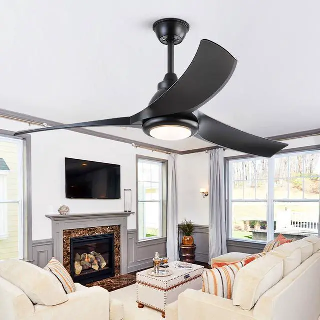 Alt view image 3 of 7 - 52 Modern Ceiling Fans with Lights Indoor/Outdoor Ceiling Fans with Lights and Remote 3CCT, 6 Speed Reversible DC Motor, Reversible Blades, for Patio Bedroom Outdoor/Indoor