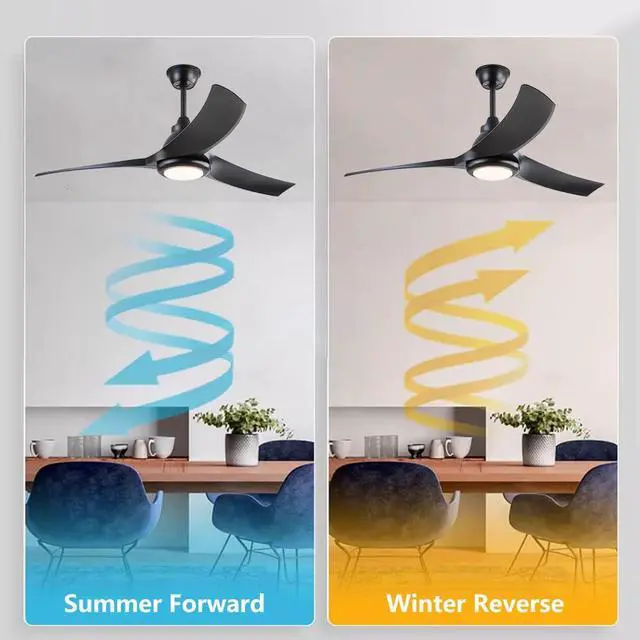 Alt view image 5 of 7 - 52 Modern Ceiling Fans with Lights Indoor/Outdoor Ceiling Fans with Lights and Remote 3CCT, 6 Speed Reversible DC Motor, Reversible Blades, for Patio Bedroom Outdoor/Indoor