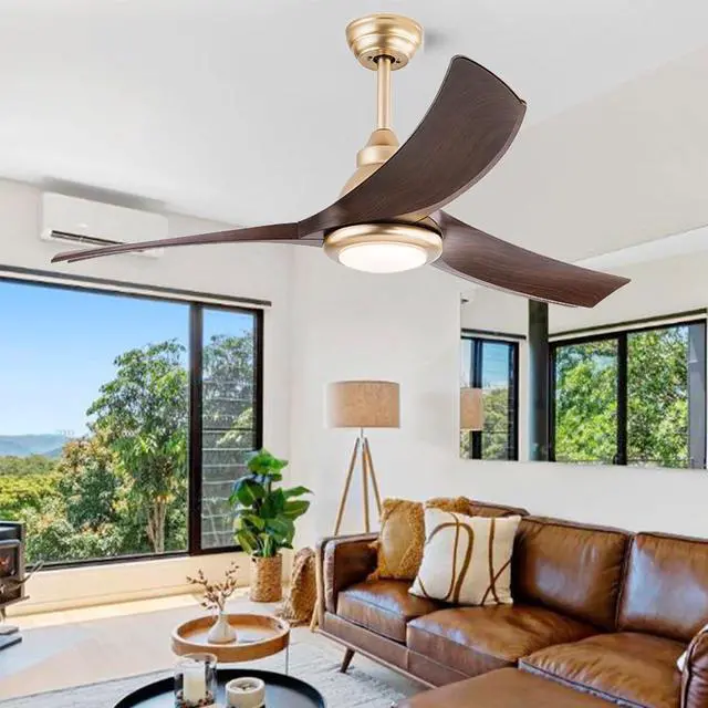 Alt view image 3 of 7 - 52 Modern Ceiling Fans with Lights Indoor/Outdoor Ceiling Fans with Lights and Remote 3CCT, 6 Speed Reversible DC Motor, Reversible Blades, for Patio Bedroom Outdoor/Indoor