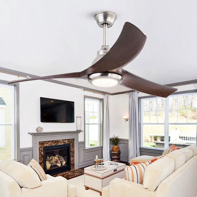 Alt view image 3 of 7 - 52 Modern Ceiling Fans with Lights Indoor/Outdoor Ceiling Fans with Lights and Remote 3CCT, 6 Speed Reversible DC Motor, Reversible Blades, for Patio Bedroom Outdoor/Indoor
