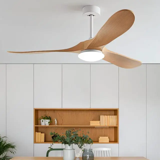 Alt view image 3 of 7 - Imitation Wood 42 Inch Ceiling Fan with Lights 3-Blade Dimmable Living Room Ceiling Fan Ceiling Fans with Lights and Remote Retro Farmhouse Ceiling Fan with Light