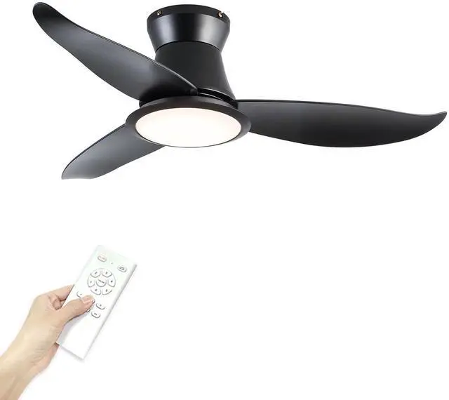 Main image of 36 inch Low Profile Ceiling Fans with Lights Flush Mount Ceiling Fan with Light and Remote Control, Reversible, 3CCT, Dimmable, Noiseless Modern Ceiling Fans for Bedroom Indoor/Outdoor Use