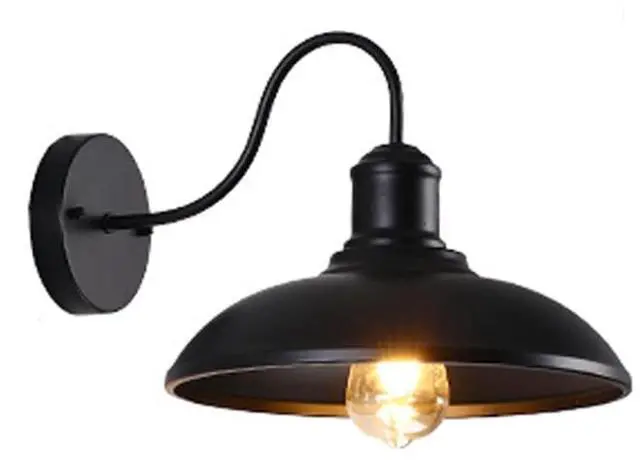 Main image of Outdoor IP54 Waterproof Wall Sconce Black Iron Gooseneck Exterior Wall Lights Wall Mount Farmhouse Vintage Porch Lights Barn Lighting Fixture for Garage Patio Doorway