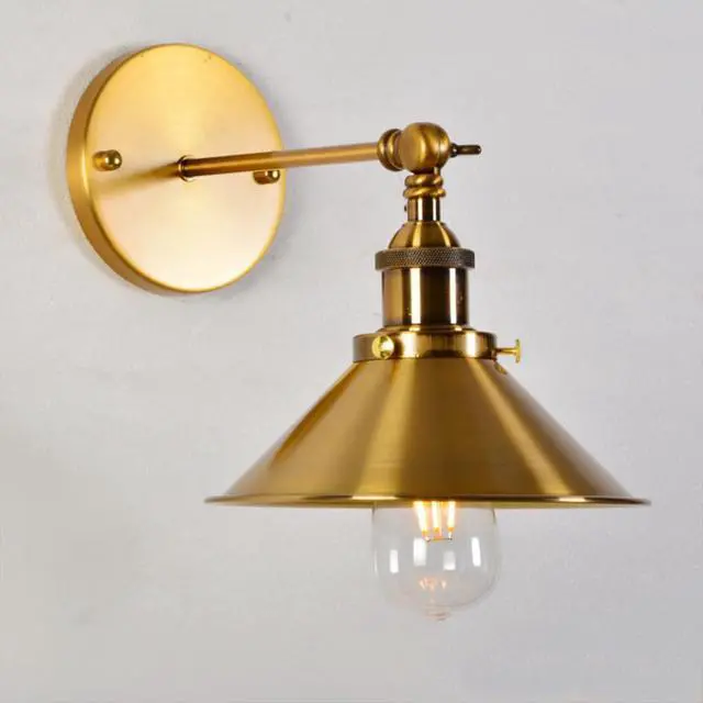 Alt view image 2 of 7 - Vintage Gold Porch Wall Light Fixtures, Gooseneck Wall Mount Wall Sconce Anti-Rust Waterproof Iron Outdoor Wall Lights Retro Farmhouse Gooseneck Wall Sconce for Porch, Garage, Patio