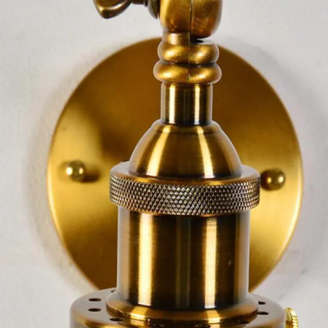 Alt view image 6 of 7 - Vintage Gold Porch Wall Light Fixtures, Gooseneck Wall Mount Wall Sconce Anti-Rust Waterproof Iron Outdoor Wall Lights Retro Farmhouse Gooseneck Wall Sconce for Porch, Garage, Patio