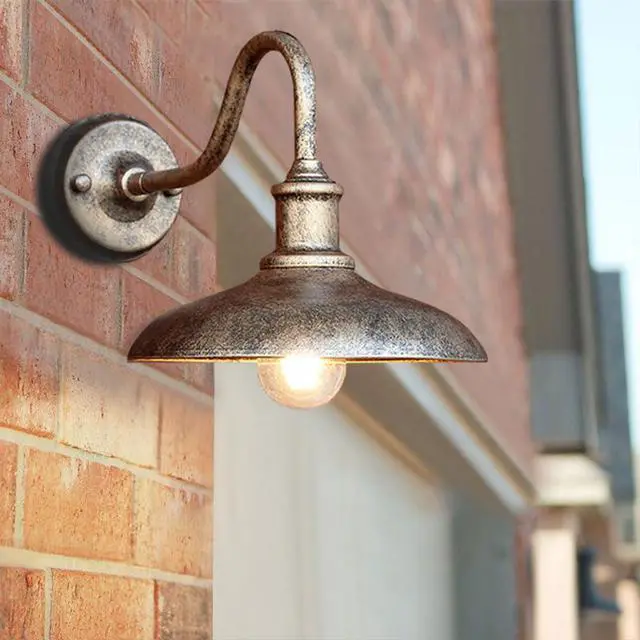 Alt view image 2 of 7 - American Retro Outdoor Wall Lights 9.8 Inch Iron Porch Wall Lighting Vintage Bronze Wall Mount Wall Sconce Farmhouse IP54 Waterproof Exterior Gooseneck Barn Light