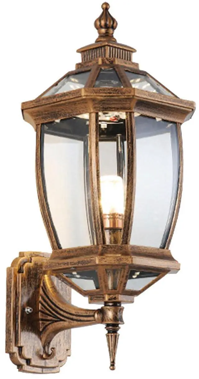 Main image of Vintage Outdoor Wall Lights Aluminum Octagonal Exterior Lighting Fixtures Wall Mount 17" Waterproof Porch Lights with Clear Glass Shade E26 Socket for House Patio Front Door