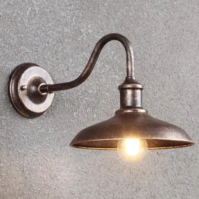 Alt view image 5 of 7 - American Retro Outdoor Wall Lights 9.8 Inch Iron Porch Wall Lighting Vintage Bronze Wall Mount Wall Sconce Farmhouse IP54 Waterproof Exterior Gooseneck Barn Light