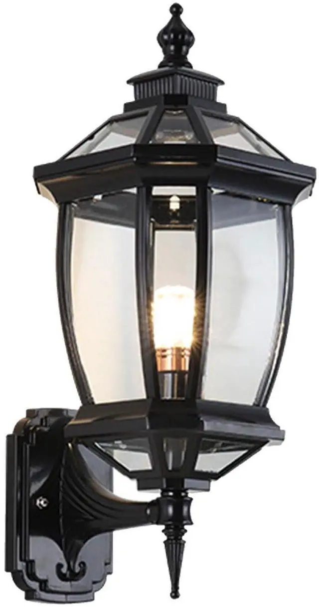 Main image of Vintage Outdoor Wall Lights Aluminum Octagonal Exterior Lighting Fixtures Wall Mount 17" Waterproof Porch Lights with Clear Glass Shade E26 Socket for House Patio Front Door